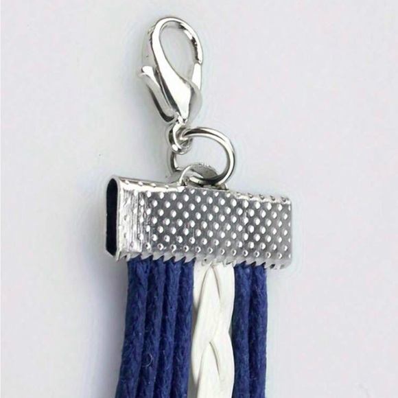 Unisex Nautical Anchor Infinity compass braided bracelet New - Picture 4 of 5